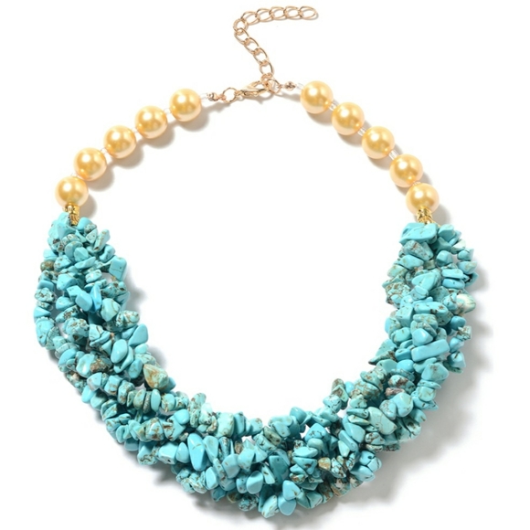Blue Howlite Multi Gemstone Necklace - Picture 1 of 3
